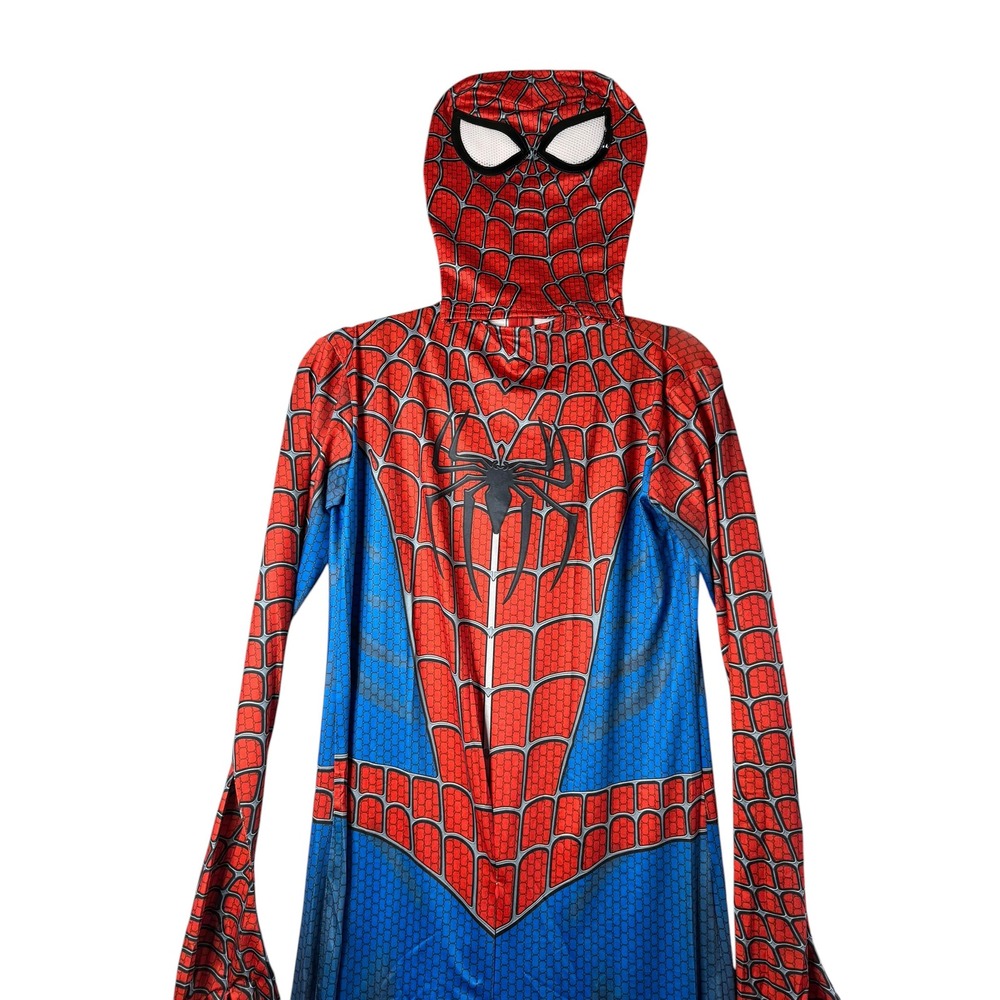 Spider-Man Cosplay Halloween Costume Full Body Jumpsuit Mask Adult Size XL NEW